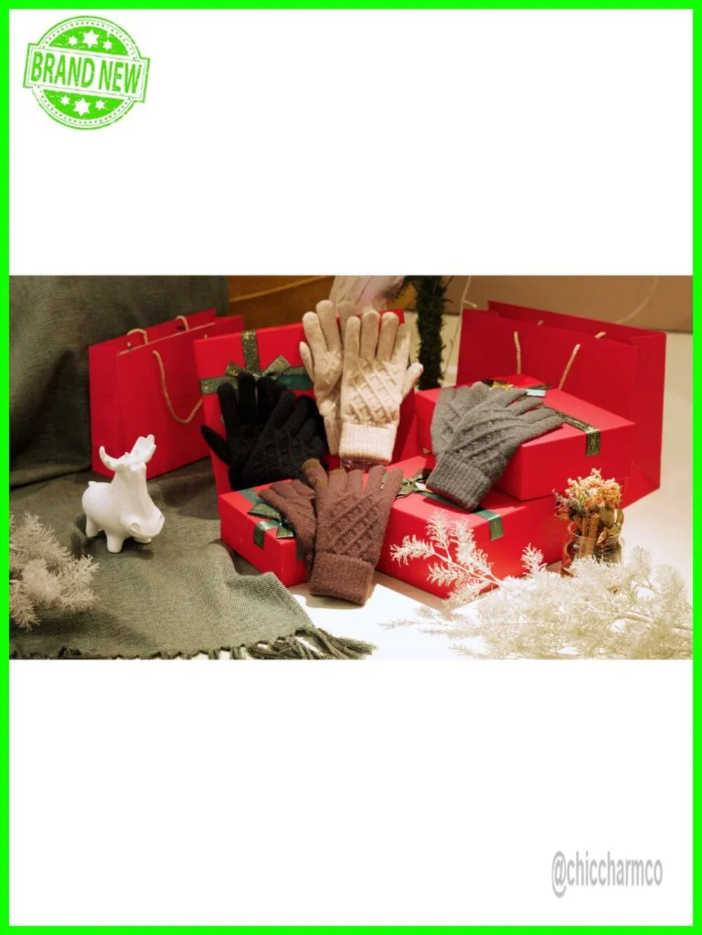 Winter Touchscreen Gloves – Thermal Wool Lining, Windproof for Driving Texting